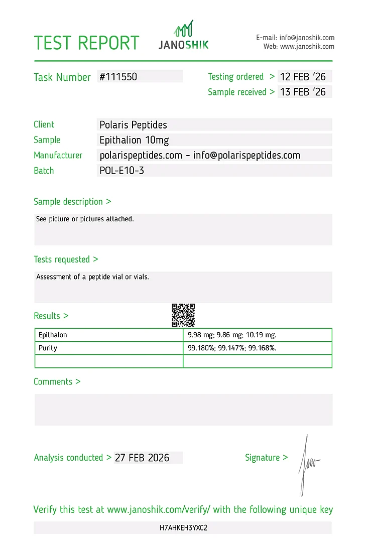 Epithalon 10mg 3 31aa