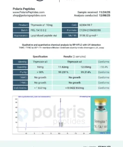 Thymosin Alpha-1 10mg 5 59aa